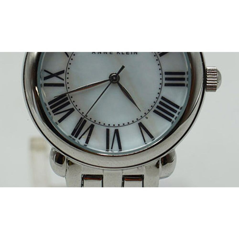 Anne Klein Silver-Tone Round Face Bracelet Watch with White Dial - Picture 4 of 6